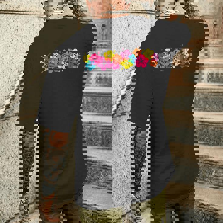 サーファースタイル ヴィンテージtシャツ ハイビスカス フラワーロー ヴィンテージビーチ メンズTシャツ バックプリント 彼への贈り物