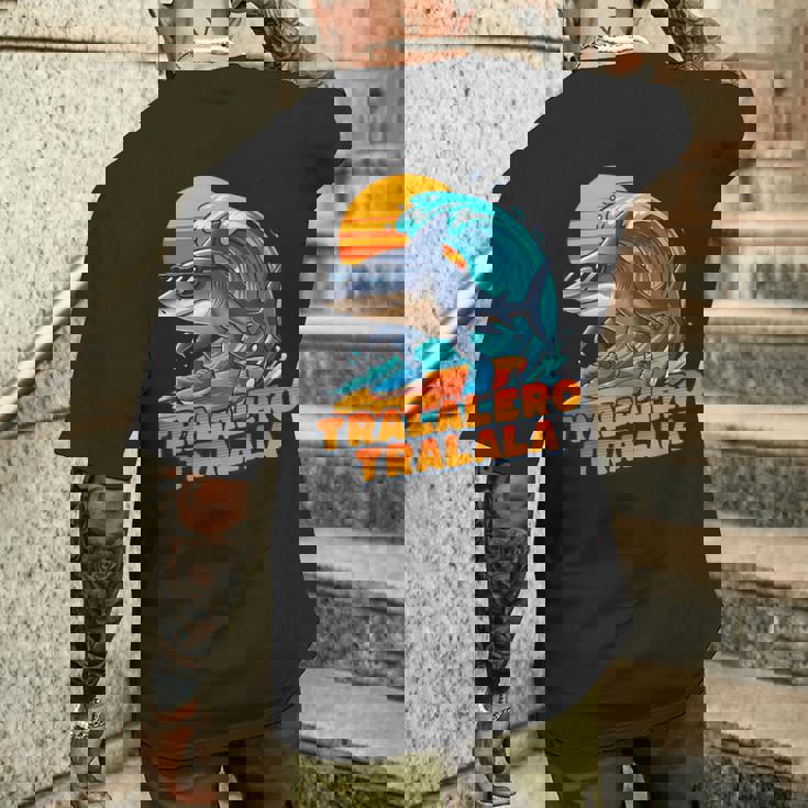 サーフィン トララレロ トラララ イタリアンブレインロットミーム メンズTシャツ バックプリント 彼への贈り物