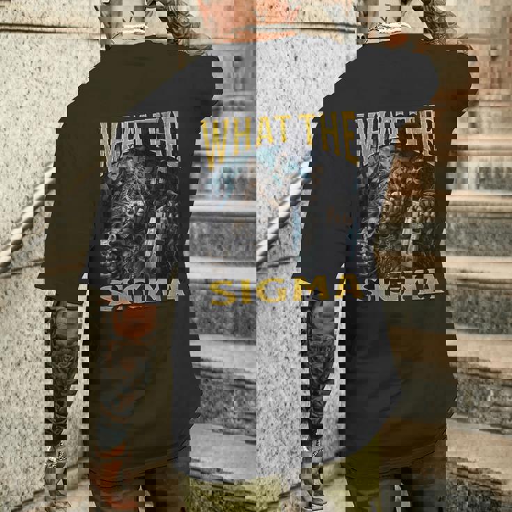 ザ・シグマ・ファニー・ハード・スケルトン・ミーム・ブートレグ メンズTシャツ バックプリント 彼への贈り物