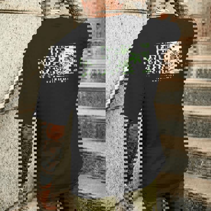 ザ・ノースショアハワイ・フローラル メンズTシャツ バックプリント 彼への贈り物