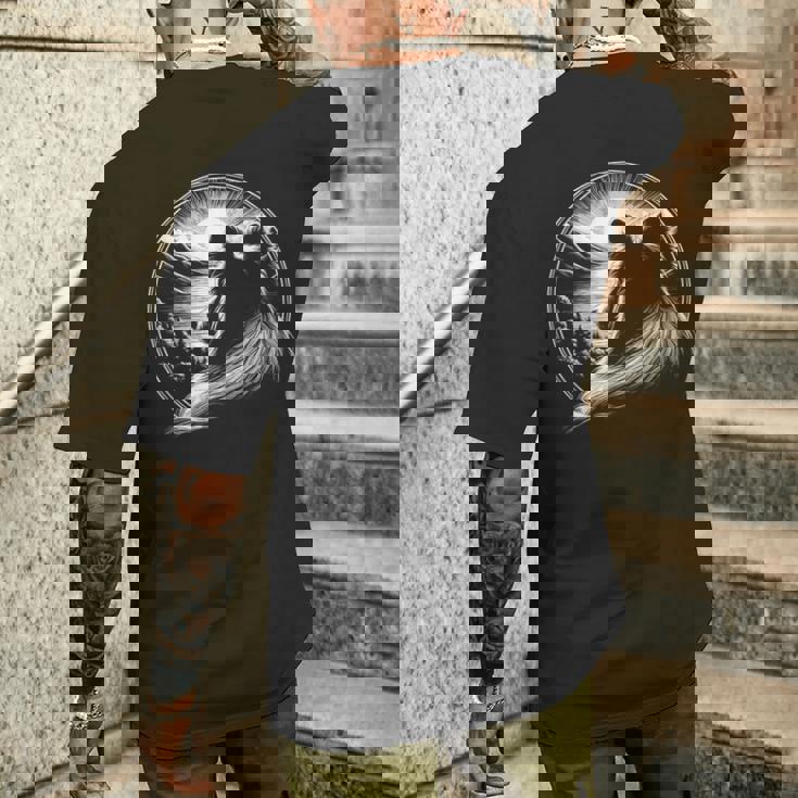 シェットランド・シープドッグ犬シーン シェルティ グラフィック アート デザイン メンズTシャツ バックプリント 彼への贈り物