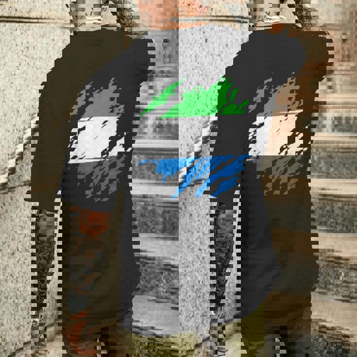 シエラレオネの国旗シエラレオネ メンズTシャツ バックプリント 彼への贈り物