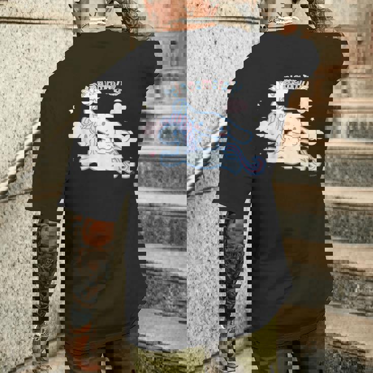 シナモロール ユニコーン ダークカラー メンズTシャツ バックプリント 彼への贈り物