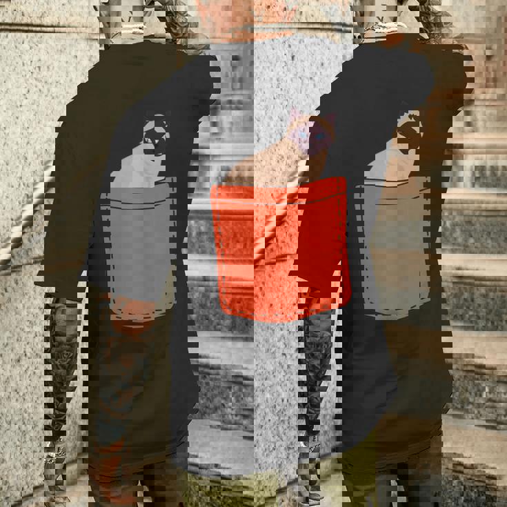 シャムバッグ 猫好きアパレル シャム猫 メンズTシャツ バックプリント 彼への贈り物