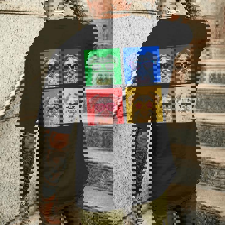 シュナウザー 面白いtシャツ 犬 かわいい メンズ 子供 おもしろ 服 雑貨 グッズ ネタ わんこ イヌ メンズTシャツ バックプリント 彼への贈り物