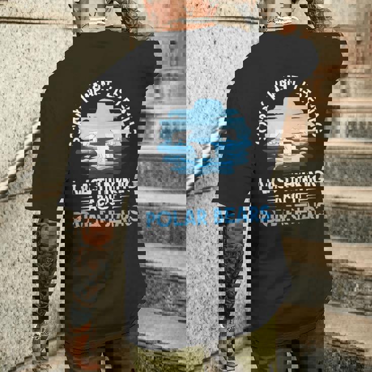 シロクマ メンズTシャツ バックプリント 彼への贈り物