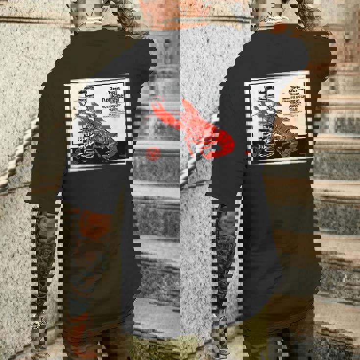 シーフード 1879 ドイツ ロブスター ザリガニ 甲殻類 レトロ メンズTシャツ バックプリント 彼への贈り物