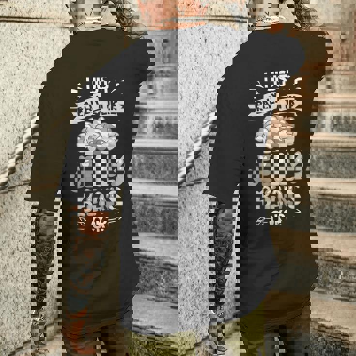 ジェリービーンファニーキャンディかわいいおやつ メンズTシャツ バックプリント 彼への贈り物