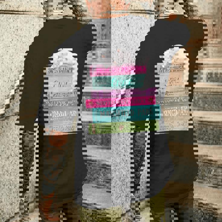 ジェーンオースティン 本 スタック おもしろ文学 メンズTシャツ バックプリント 彼への贈り物