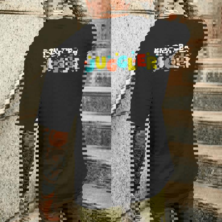 ジャグラーであることを誇りに思う メンズTシャツ バックプリント 彼への贈り物