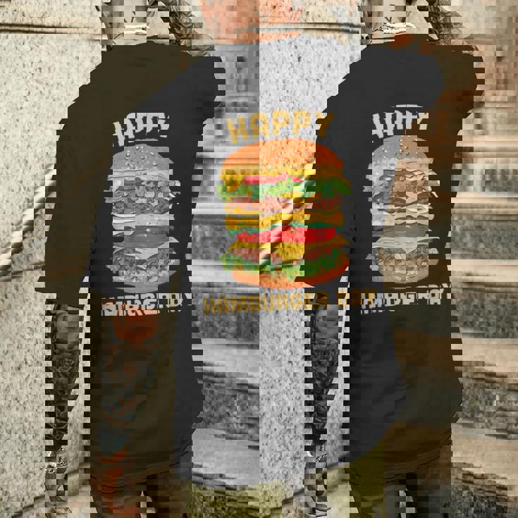 ジャンクフード チーズバーガー ハンバーガー デイバーガーフライ メンズTシャツ バックプリント 彼への贈り物