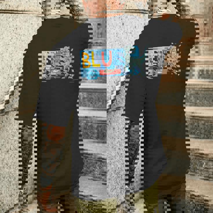 ジュラシック・ワールド Blue Cute Illustlation メンズTシャツ バックプリント 彼への贈り物