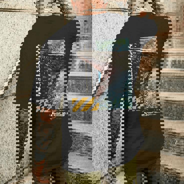 ジュラシック・ワールド再生モササウルス メンズTシャツ バックプリント 彼への贈り物