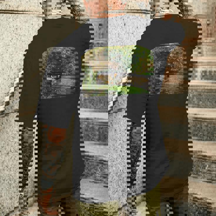 ジョン・エベレット・ミレー作 オフィーリア 1852 メンズTシャツ バックプリント 彼への贈り物