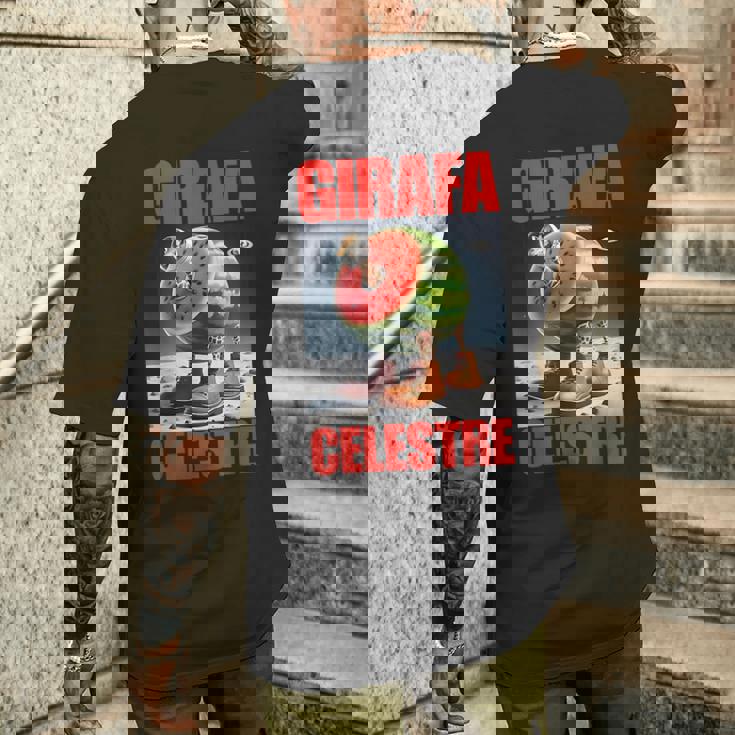 ジラファセレストレ-イタリアンブレインロットミーム メンズTシャツ バックプリント 彼への贈り物