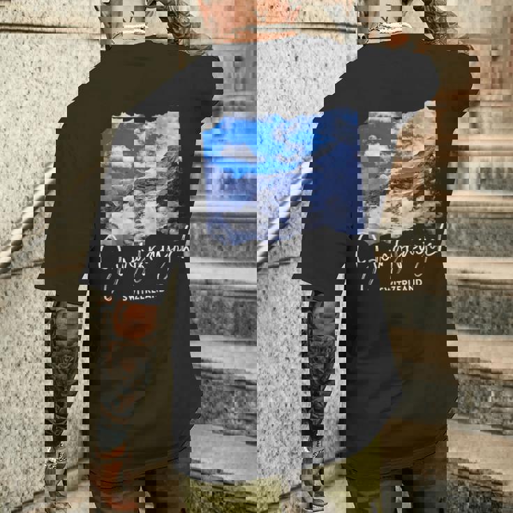 スイス ユングフラウヨッホ お土産 ユングフラウヨッホ メンズTシャツ バックプリント 彼への贈り物