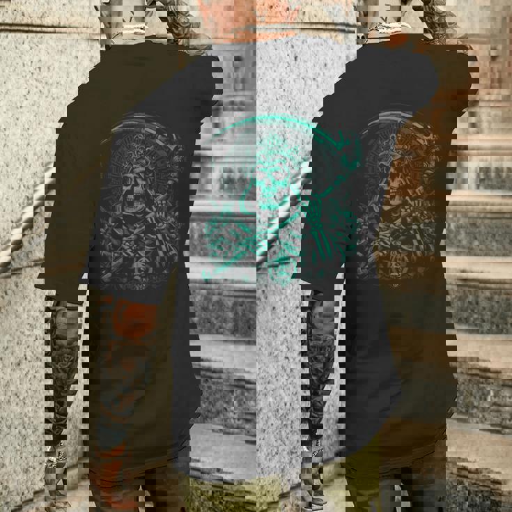 スカル サンタ ムエルテ エル ジェフェ メンズTシャツ バックプリント 彼への贈り物