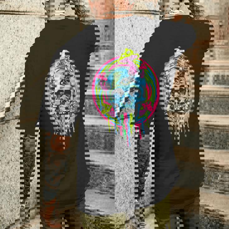 スカルマッシュルーム スケルトン グラフィック ゴス メンズ レディース メンズTシャツ バックプリント 彼への贈り物