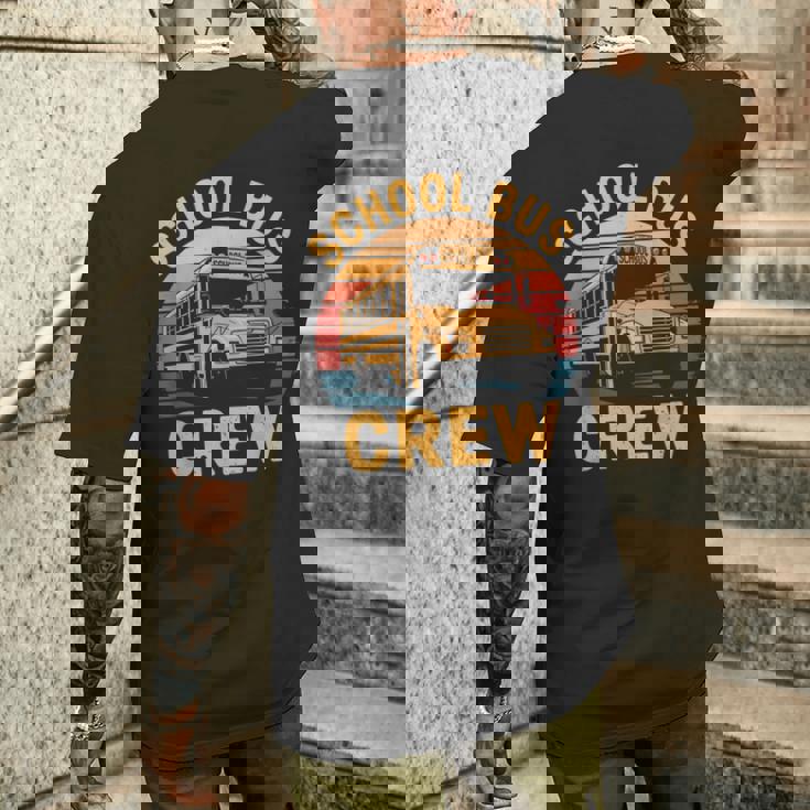 スクールバス クルー レトロ スクールバス 乗車 バス 運転手 メンズTシャツ バックプリント 彼への贈り物