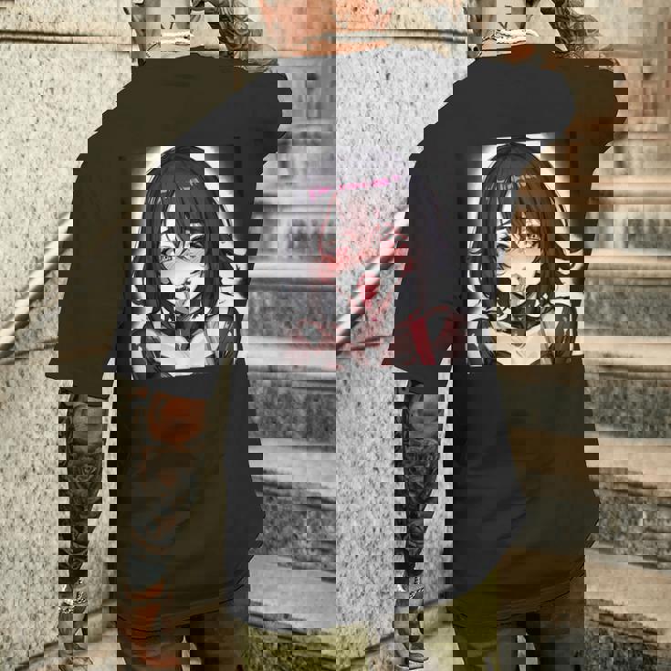 スケベなアニメガール エッチ・ワイフ アニメ 変態 メンズTシャツ バックプリント 彼への贈り物