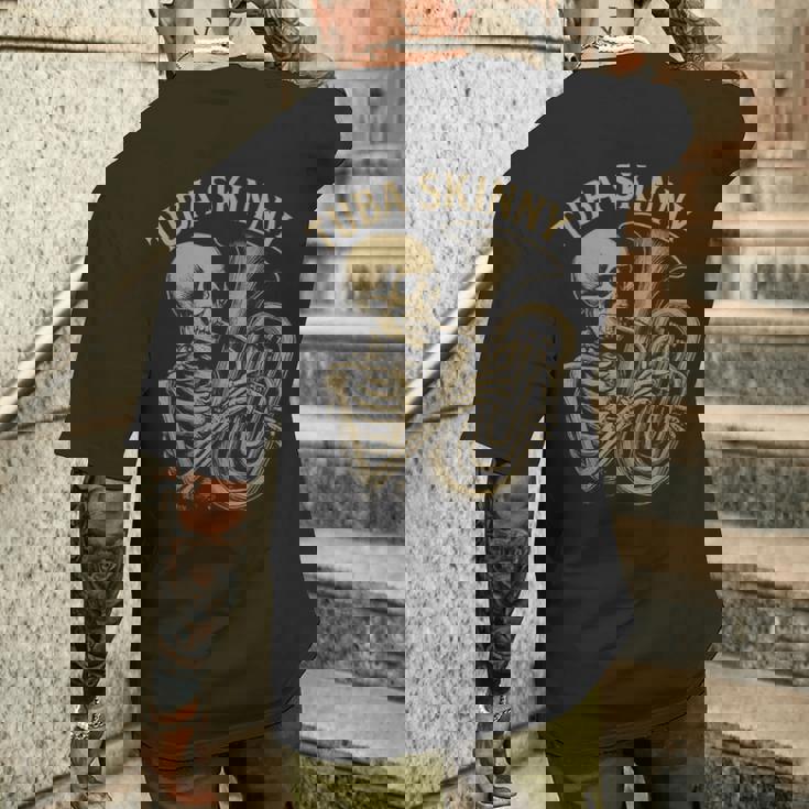 スケルトン チューバ スキニー メンズTシャツ バックプリント 彼への贈り物