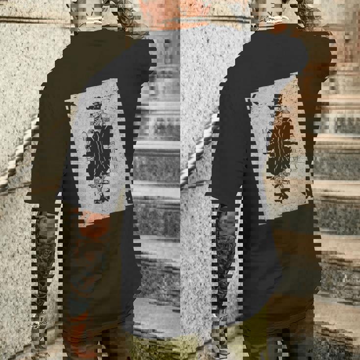 スケルトントランプキングギャンブル死神 メンズTシャツ バックプリント 彼への贈り物