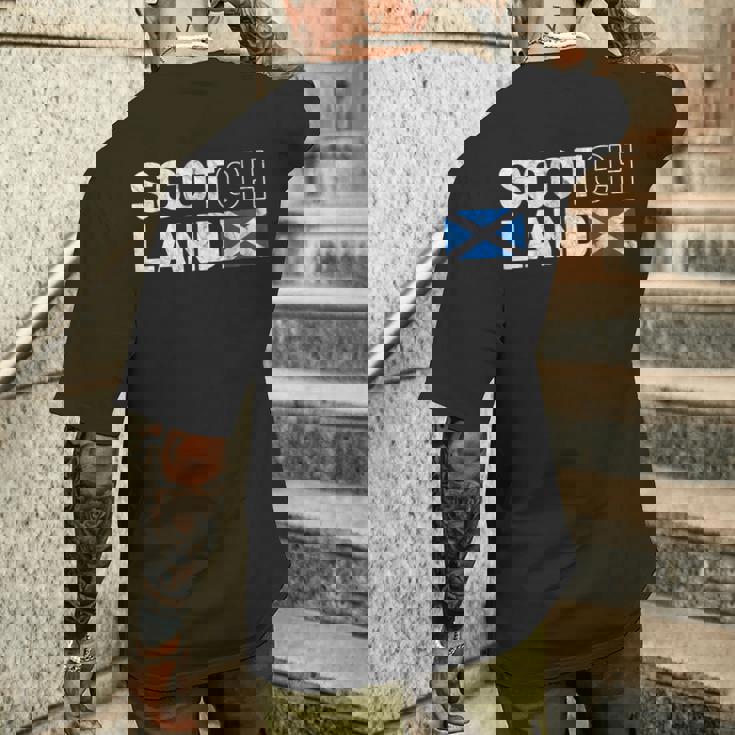 スコットランド国旗 スコッチ ウイスキー おもしろい スコットランド ギフト メンズTシャツ バックプリント 彼への贈り物