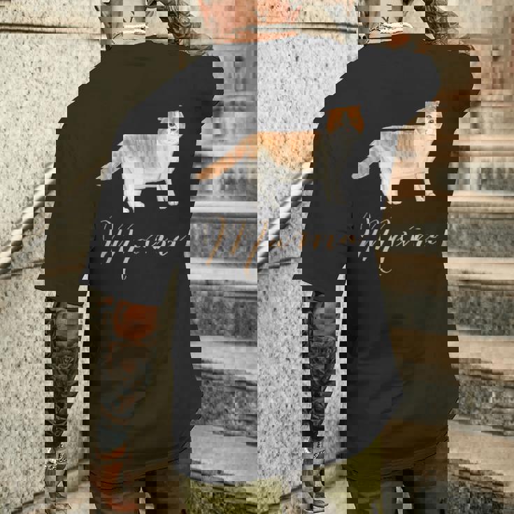 スコティッシュフォールドキャット ママシャツ 猫 ママ ママ メンズTシャツ バックプリント 彼への贈り物