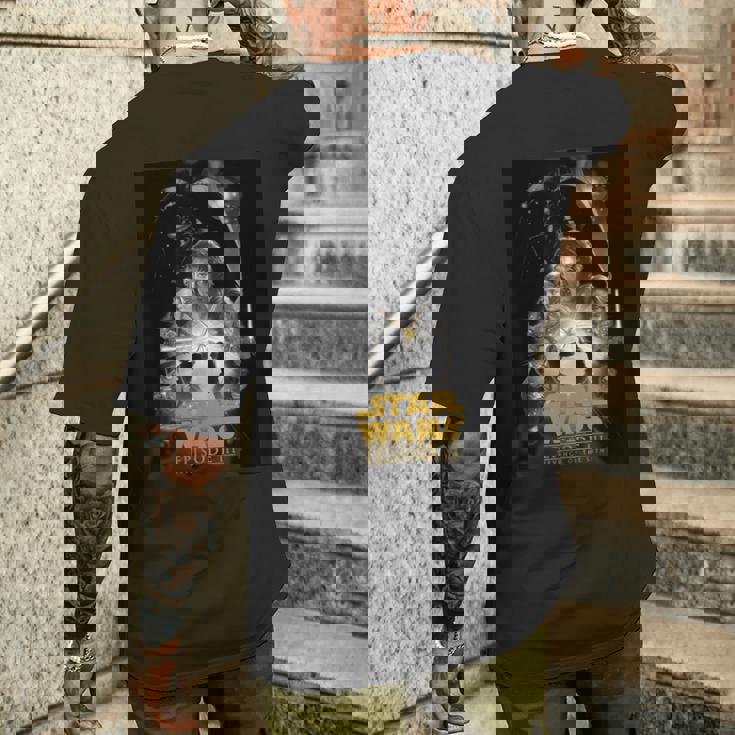 スター・ウォーズ クラシック エピソードiii リベンジ・オブ・ザ・シス ポスター メンズTシャツ バックプリント 彼への贈り物