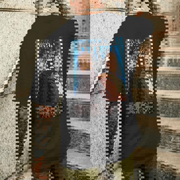 スター・ウォーズ クラシック オビワン&アナキン グループショットポスター メンズTシャツ バックプリント 彼への贈り物