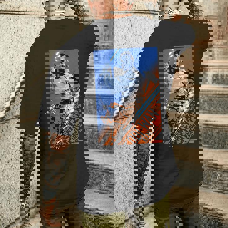 スター・ウォーズ シスの復讐 オビワン ケノービ セイバー スプリット メンズTシャツ バックプリント 彼への贈り物