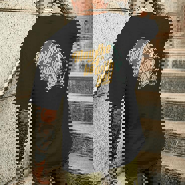 スター・ウォーズの日 May The 4Th Be With You 2025 デス・スター レトロ メンズTシャツ バックプリント 彼への贈り物