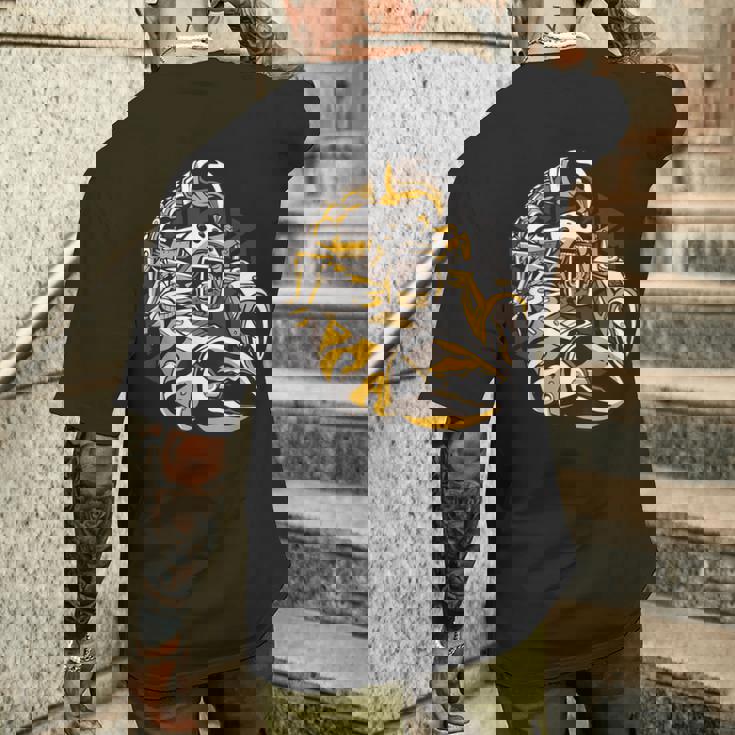 スチームパンクロボットサソリ アーティスティックグラフィック メンズTシャツ バックプリント 彼への贈り物