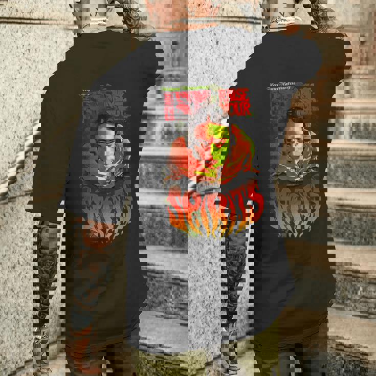 ストレンジャー・シングス 80年代 ハロウィン コミック スリル 魂を上げる メンズTシャツ バックプリント 彼への贈り物