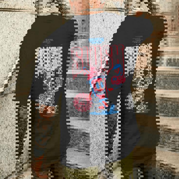 ストレンジャー・シングス スクープ アホイ プロモ スラッシュ チェリー ヴィンテージ 80年代 メンズTシャツ バックプリント 彼への贈り物