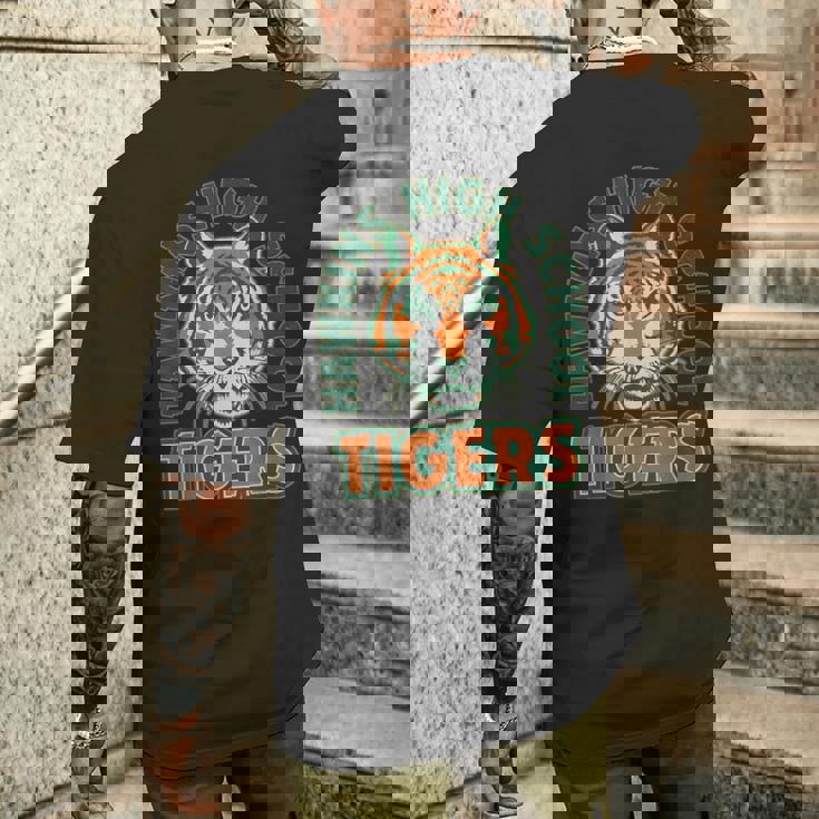 ストレンジャー・シングス ホーキンス・ハイ・タイガース 凝視ファン記念品 メンズTシャツ バックプリント 彼への贈り物