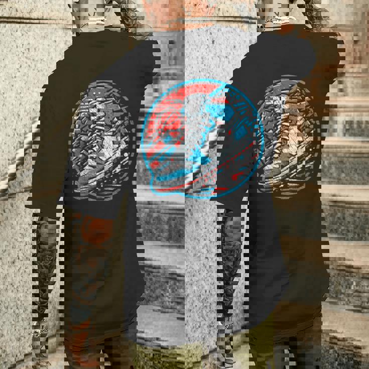 スニーカーヘッドバスケットボールファン メンズTシャツ バックプリント 彼への贈り物