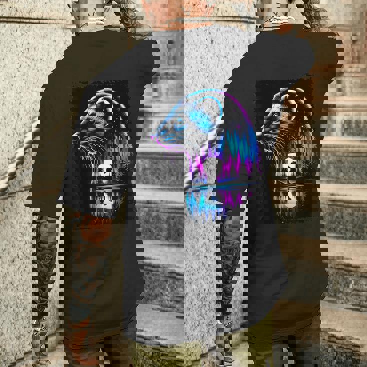 スピリット アニマル イタチ メンズ レディース キッズ クリスマス メンズTシャツ バックプリント 彼への贈り物