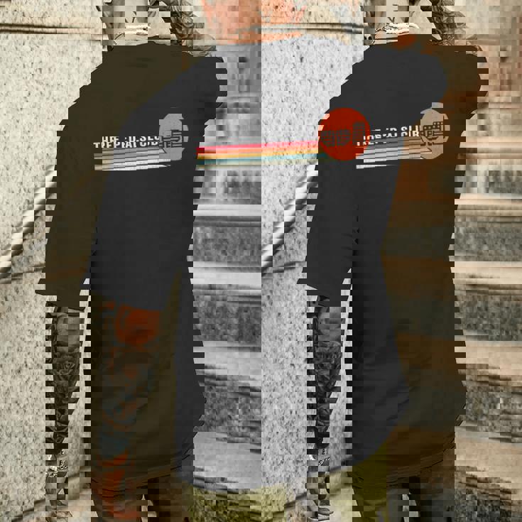 スリーペダル クラブ ドライバー マニュアル トランスミッション 車 3ペダル メンズTシャツ バックプリント 彼への贈り物