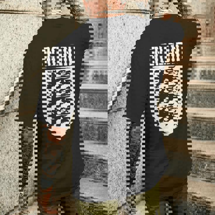 スリーライオンズ イングランド フットボール クレスト メンズTシャツ バックプリント 彼への贈り物