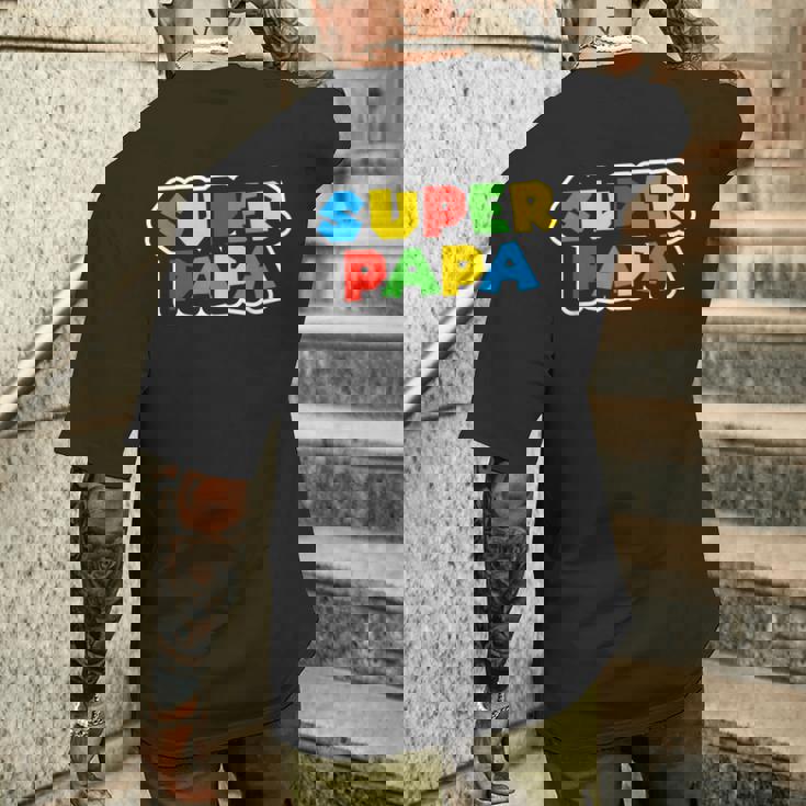 スーパーパパ 誕生日プレゼント 父親ギフト 最高のお父さん メンズTシャツ バックプリント 彼への贈り物