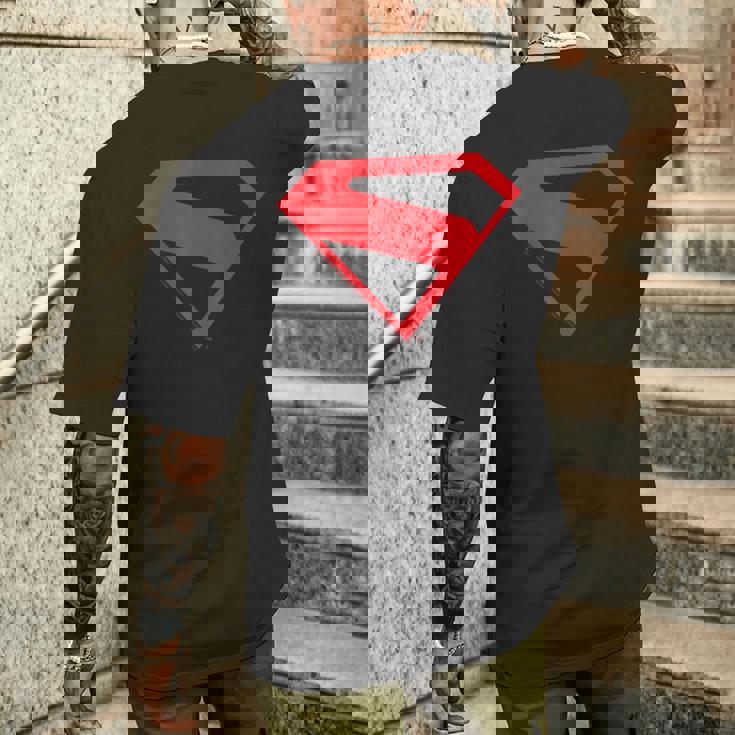 スーパーマン映画デザインのスーパーマンシルエット。 メンズTシャツ バックプリント 彼への贈り物