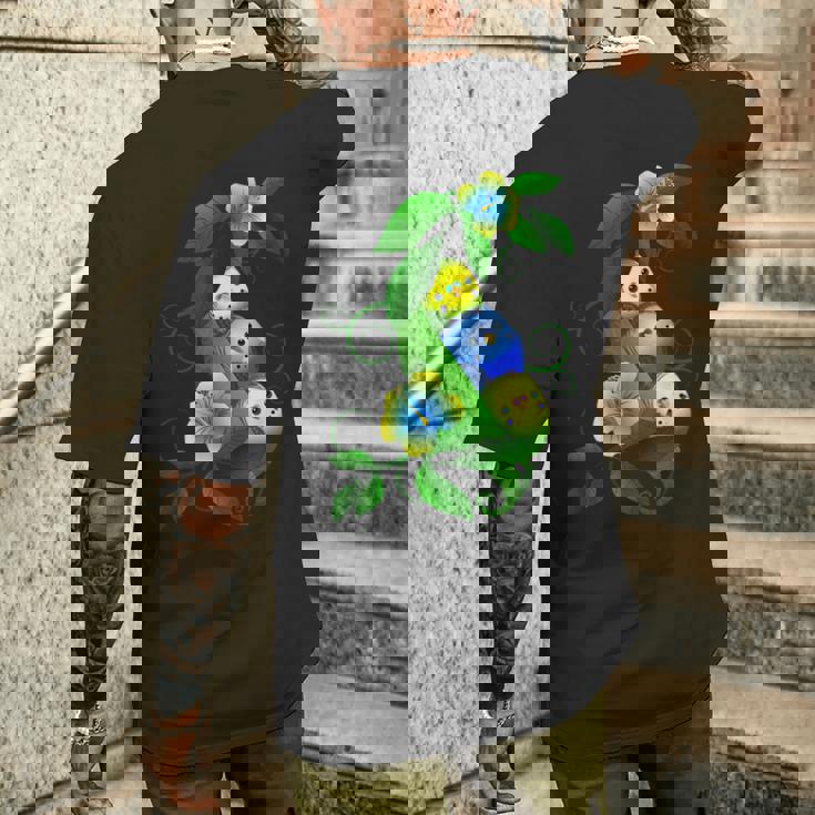 セキセイインコの赤ちゃん メンズTシャツ バックプリント 彼への贈り物