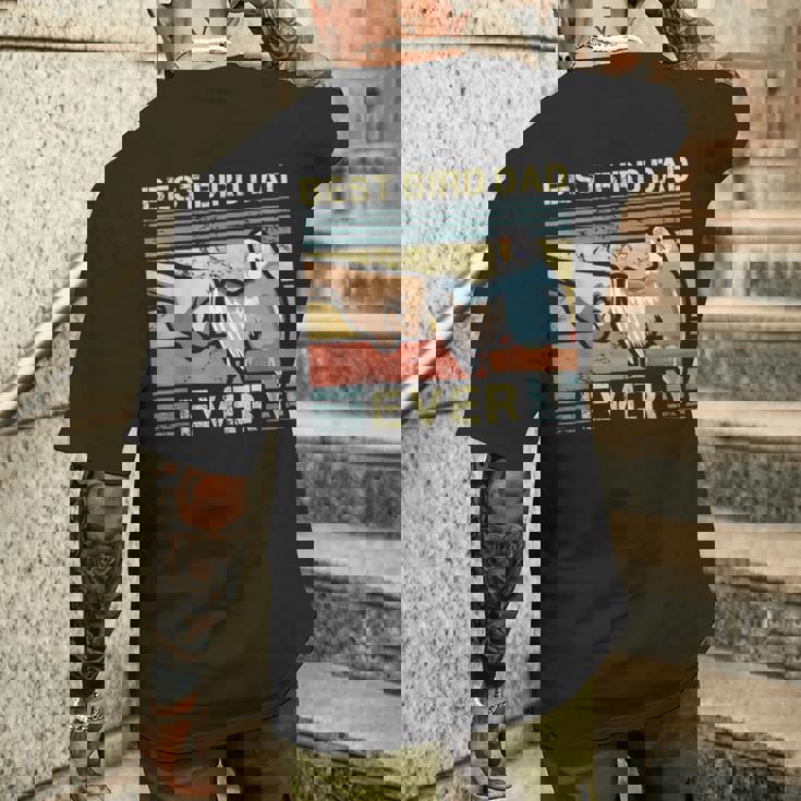 セキセイダッド 鳥好き 父 動物愛好家 鳥の男 メンズTシャツ バックプリント 彼への贈り物