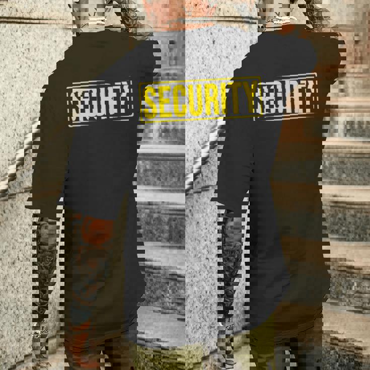 セキュリティ イベント スタッフ紛失防止ガード 保護 メンズTシャツ バックプリント 彼への贈り物
