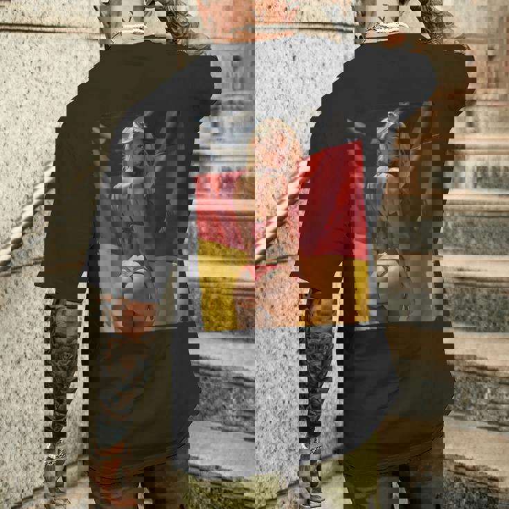 セクシーガールグラフィックtシャツ 「セクシーピンナップガール&ドイツ国旗」 メンズTシャツ バックプリント 彼への贈り物