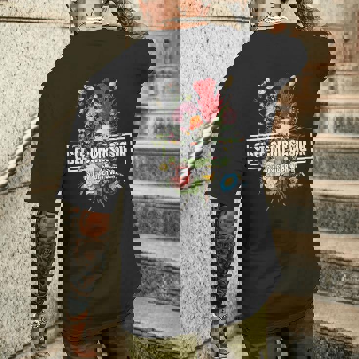 セルフコンパッションは私の超能力ですハイヤーセルフケア心理学 メンズTシャツ バックプリント 彼への贈り物