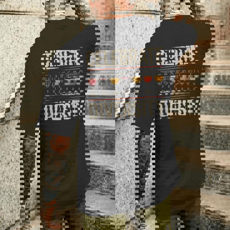 セレブレート・ダイバーシティ・ソムリエ メンズTシャツ バックプリント 彼への贈り物