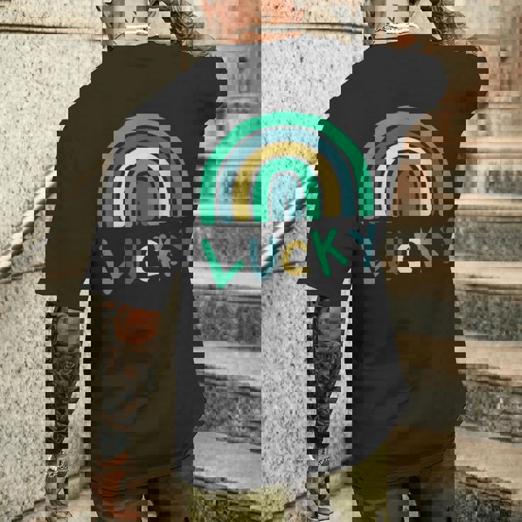 セント・パッツ・ラッキー・レインボー メンズTシャツ バックプリント 彼への贈り物