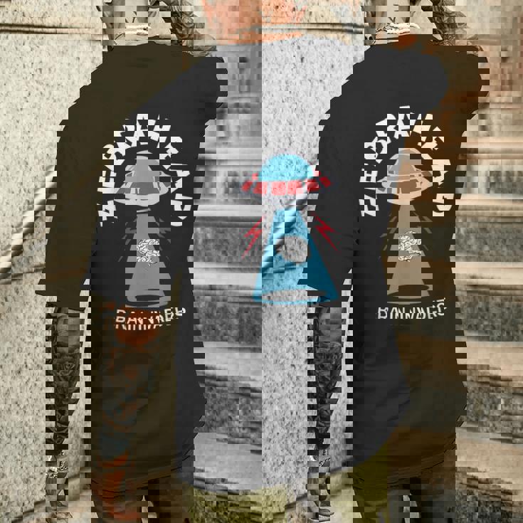 ゼブラヘッド脳侵略者面白いデザイン。 メンズTシャツ バックプリント 彼への贈り物